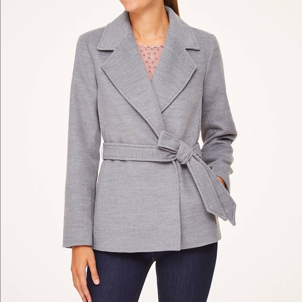 Grey Wrap Coat